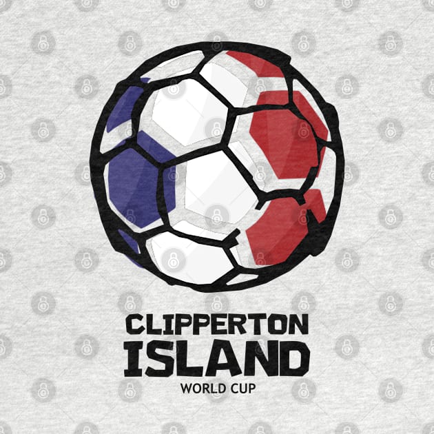 Clipperton Island Football Country Flag by KewaleeTee